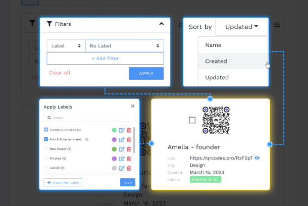 Label, sort and filter