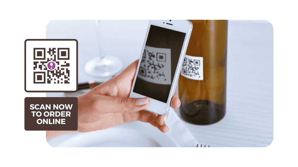 Enable online ordering using custom QR Code stickers