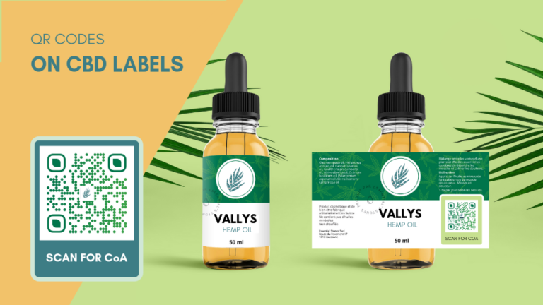 QR codes on CBD labeling