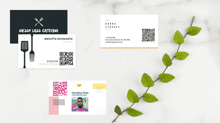 QR Code generator business card