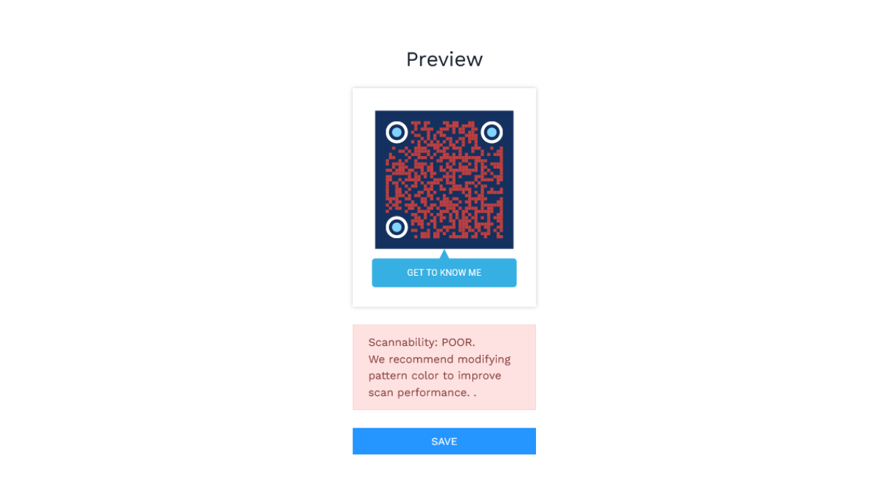 Avoid over-customizing your business card QR Code