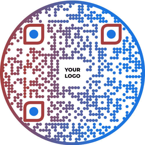 gradient circle qr code