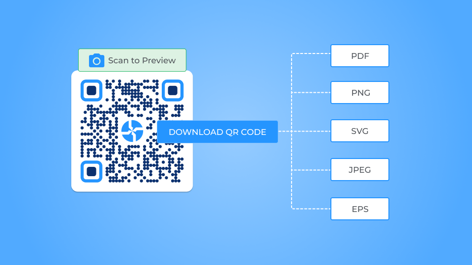 Download QR Code in a suitable format